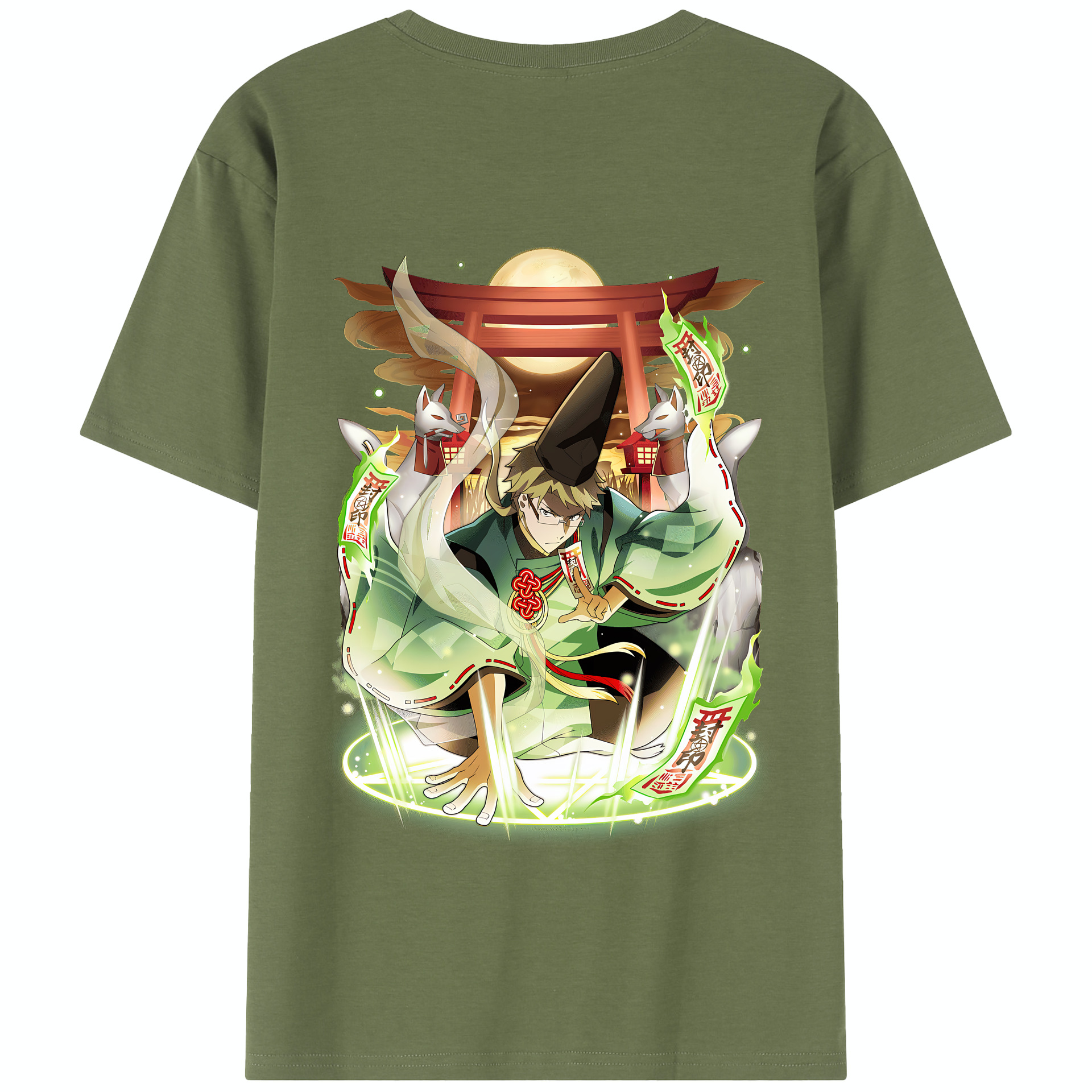 （画像用） 文豪ストレイドッグス Bungo Stray Dogs 綿100％半袖Tシャツ（背面プリント）